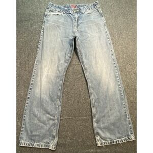 Bongo Premium Casual City Retro Blue Jeans Men's Sz‎ 32 Denim Distressed